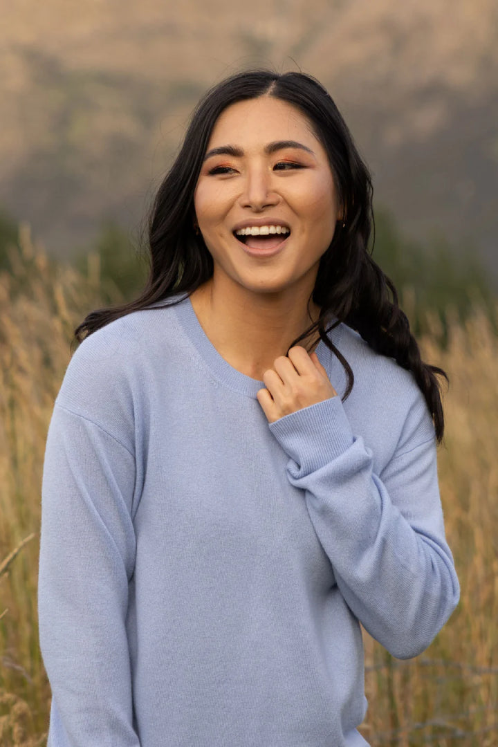Ever Be Round Neck Knit Sweater Arctic front view