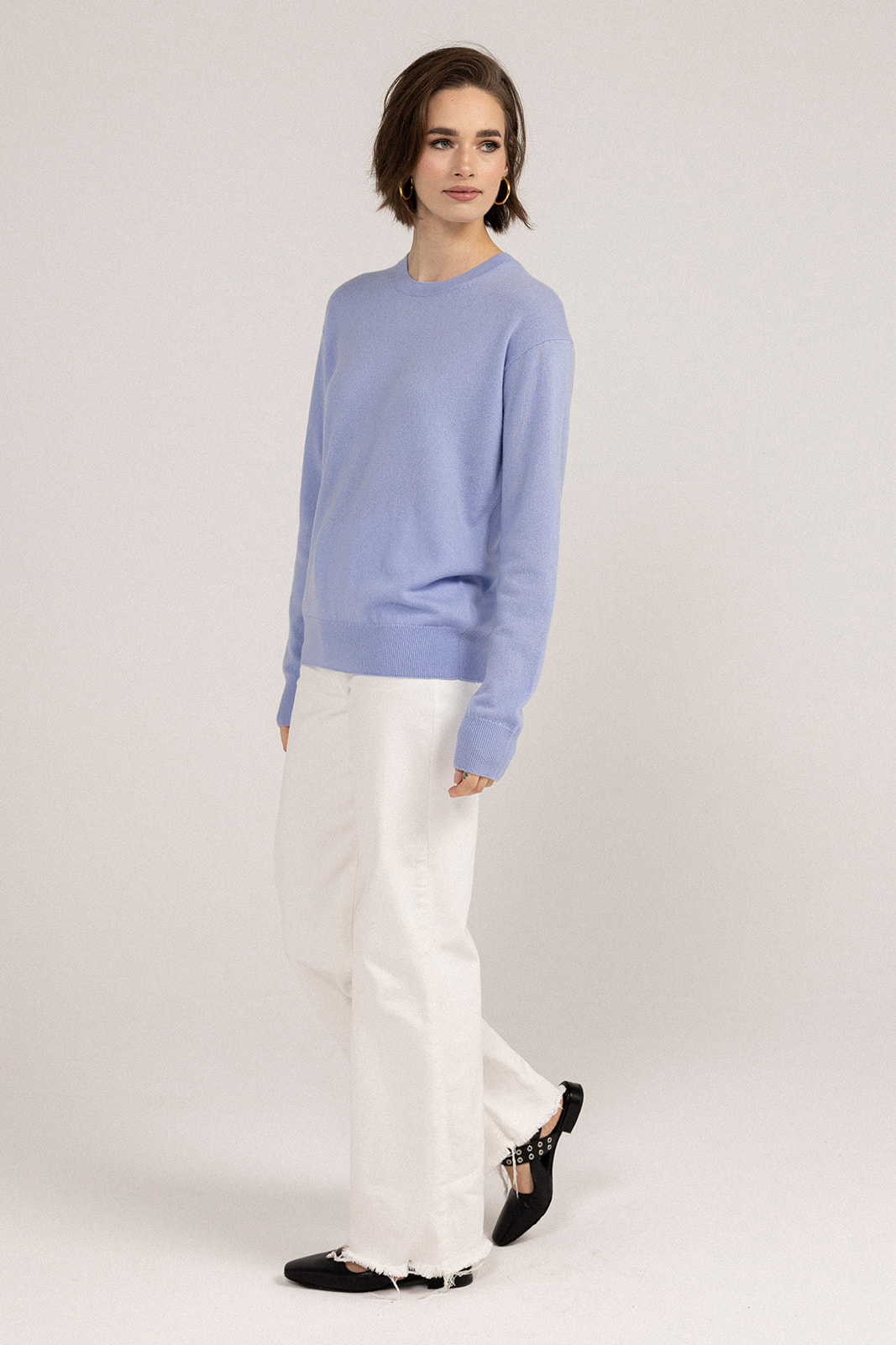 Ever Be Round Neck Sweater Arctic Side view
