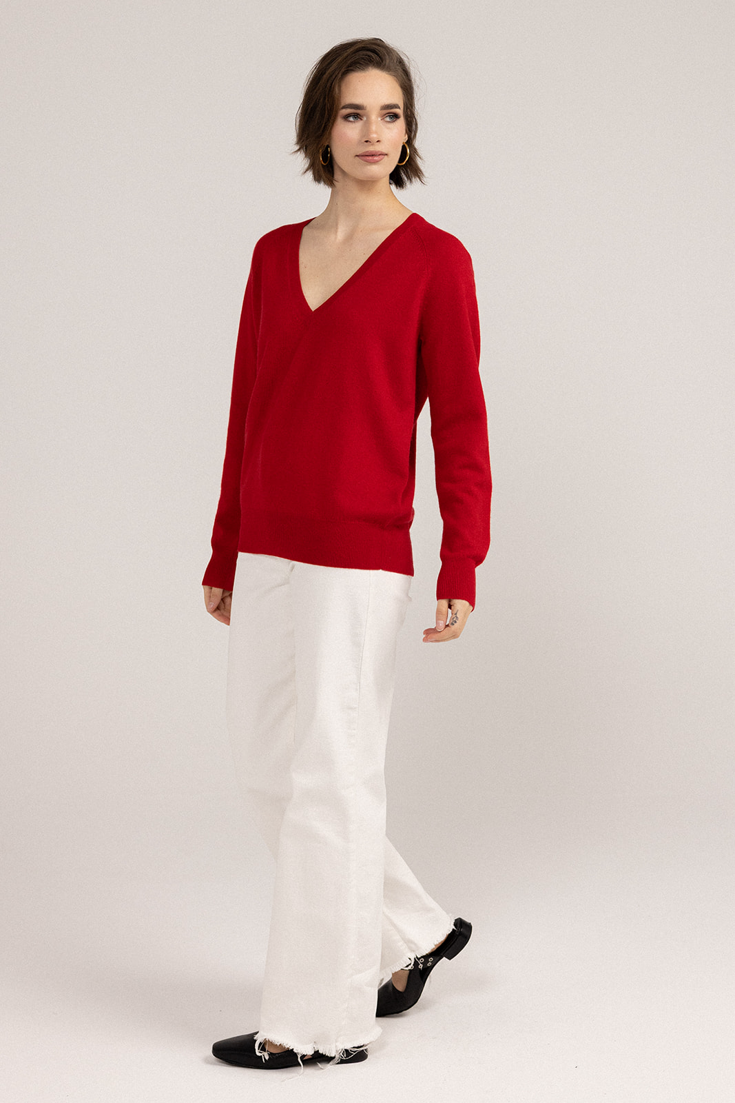 Love and I v-neck Sweater side view