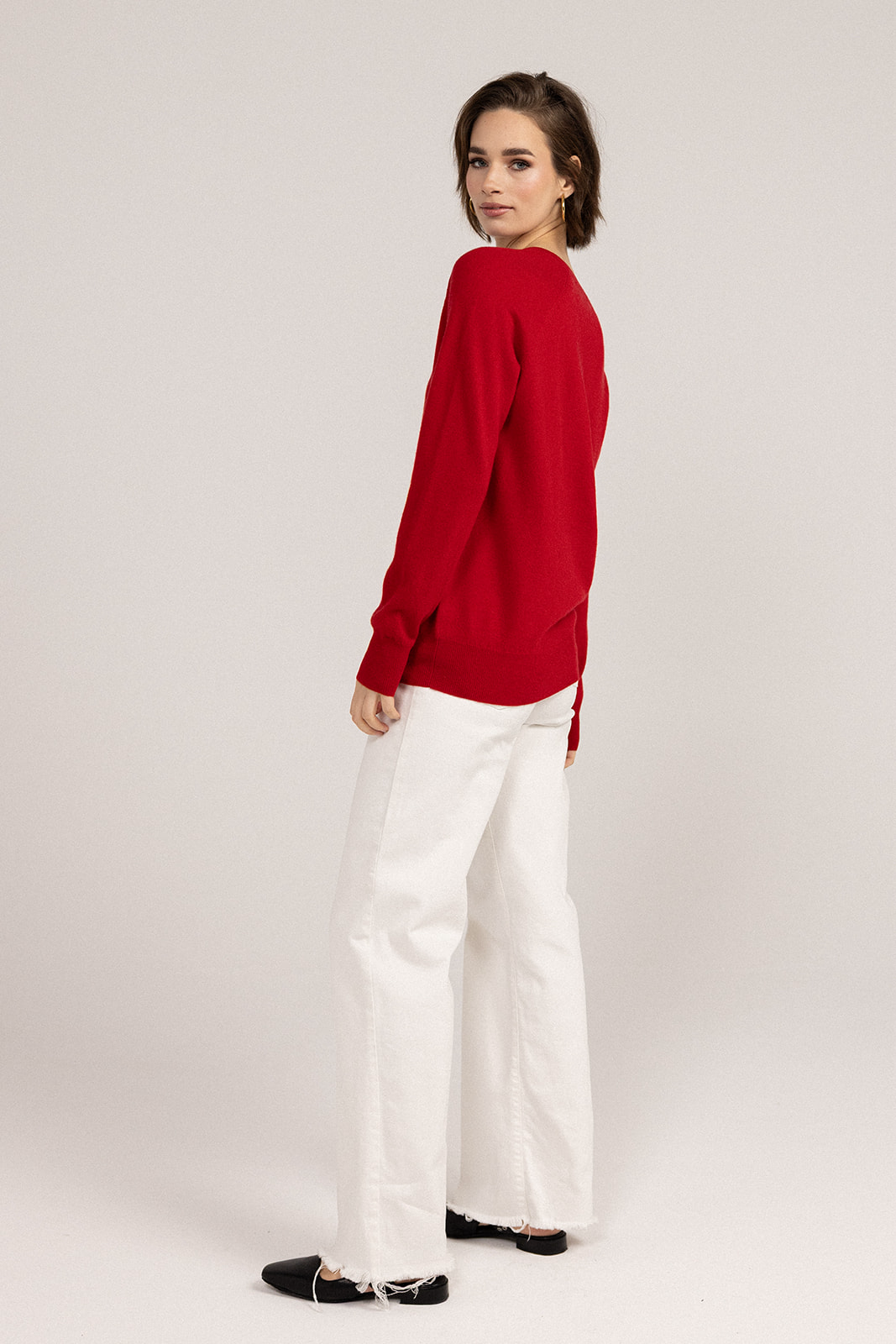 Love and I v-neck Sweater back view