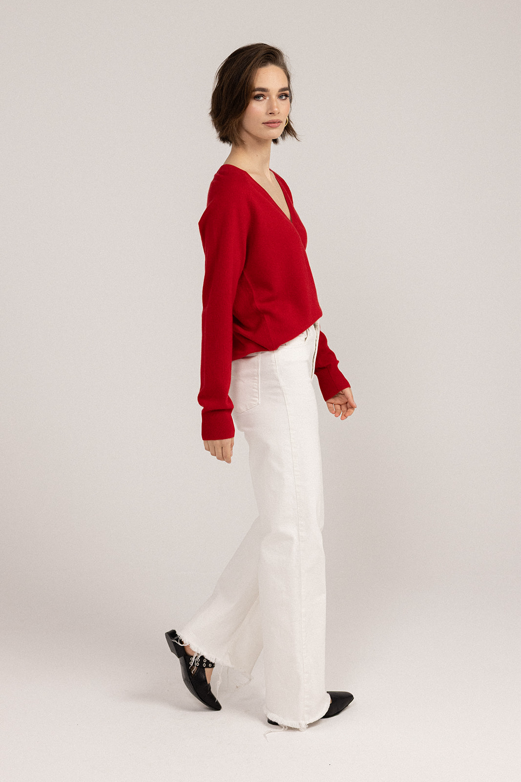 Love and I v-neck Sweater side view