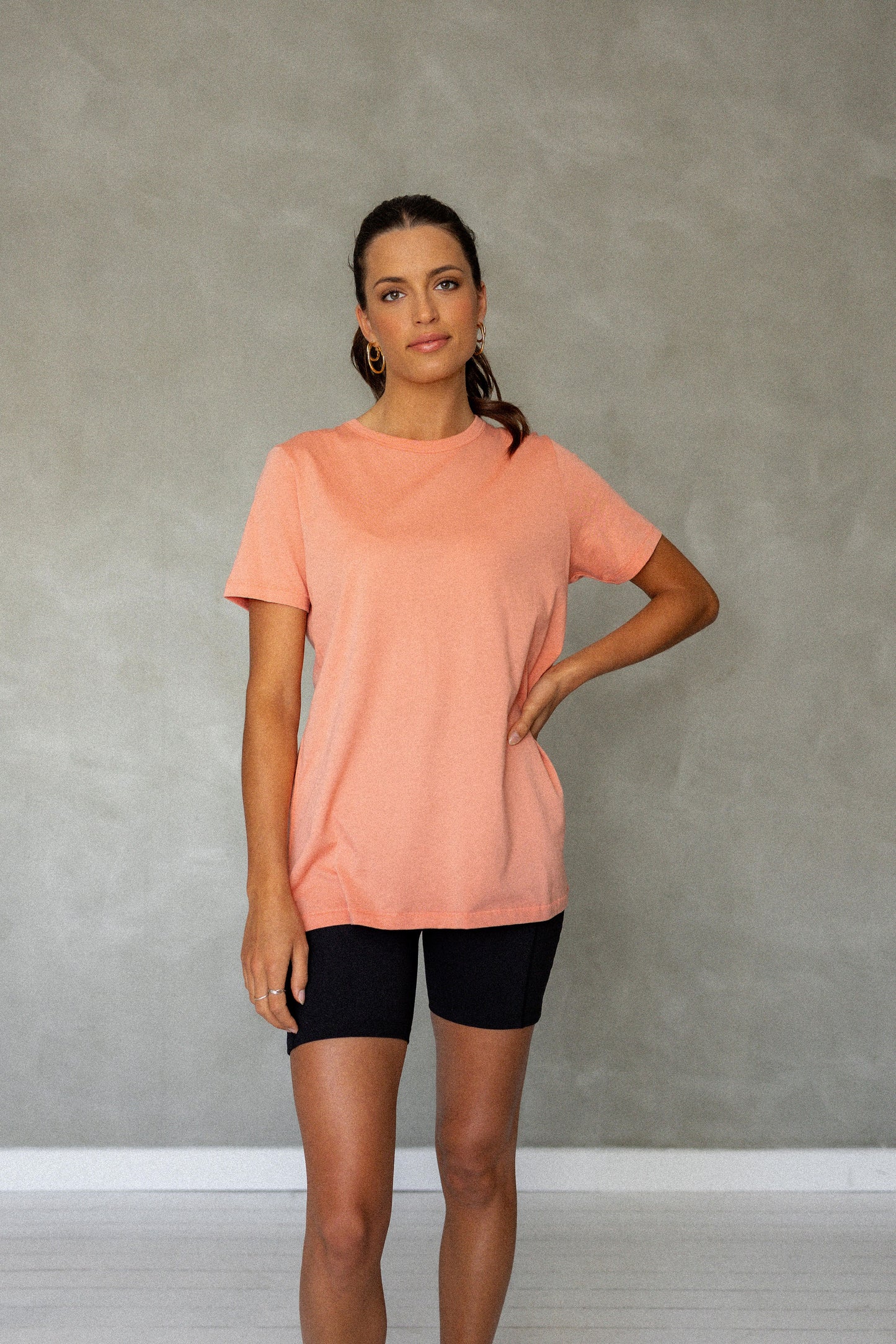Embrace All Pima Cotton T-Shirt - Burnt Coral front view