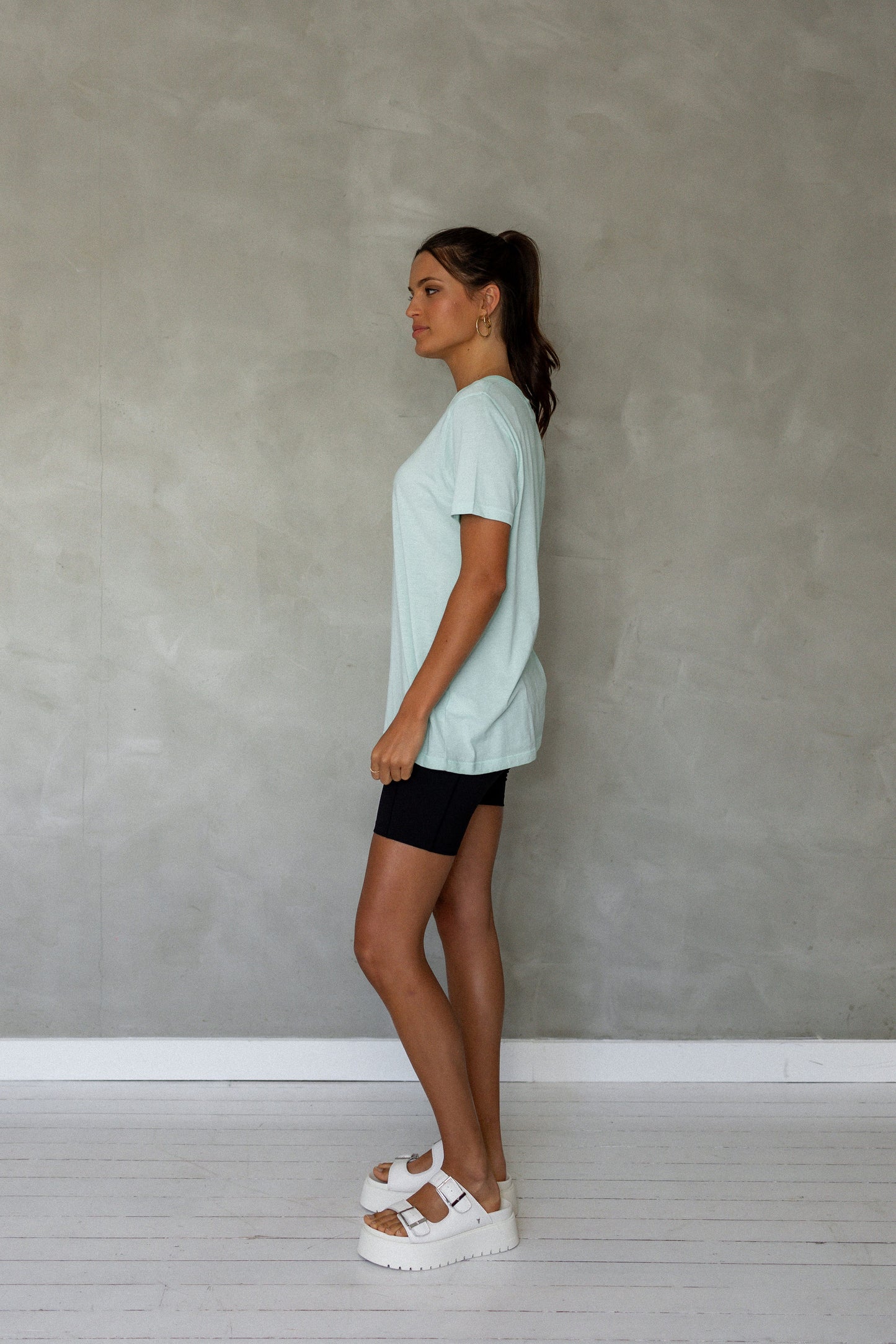 Embrace All Pima Cotton T-Shirt - Beach Glass side view