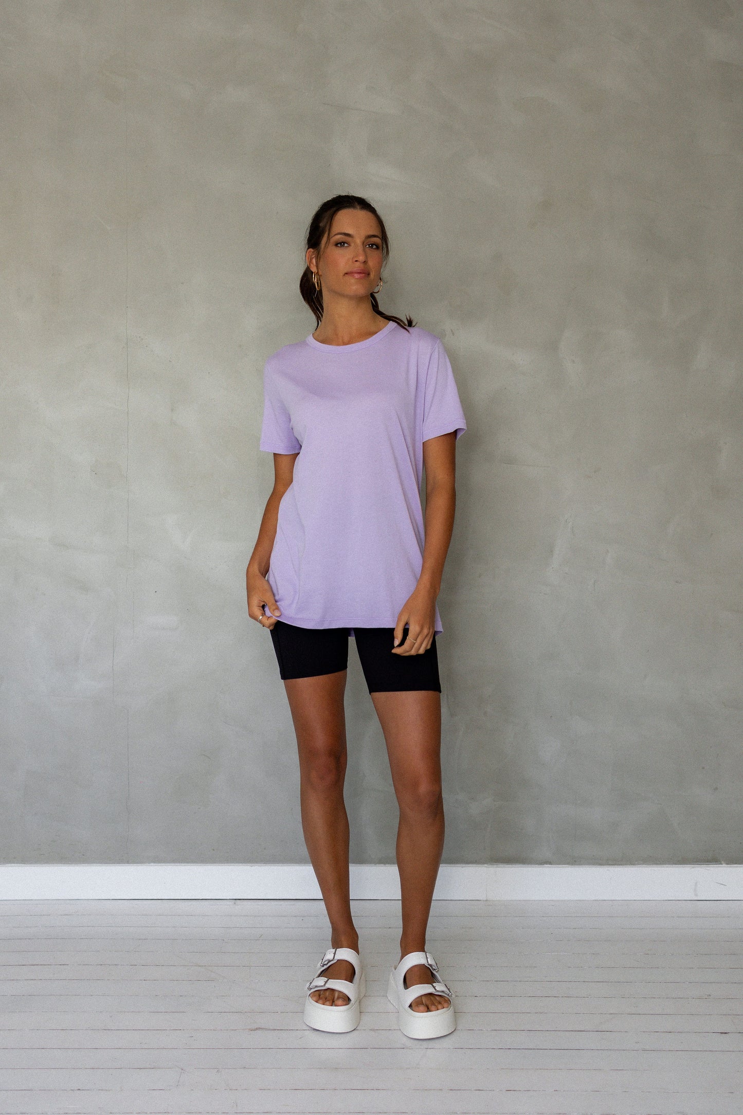 Embrace All Pima Cotton T-Shirt - Purple Rose front view