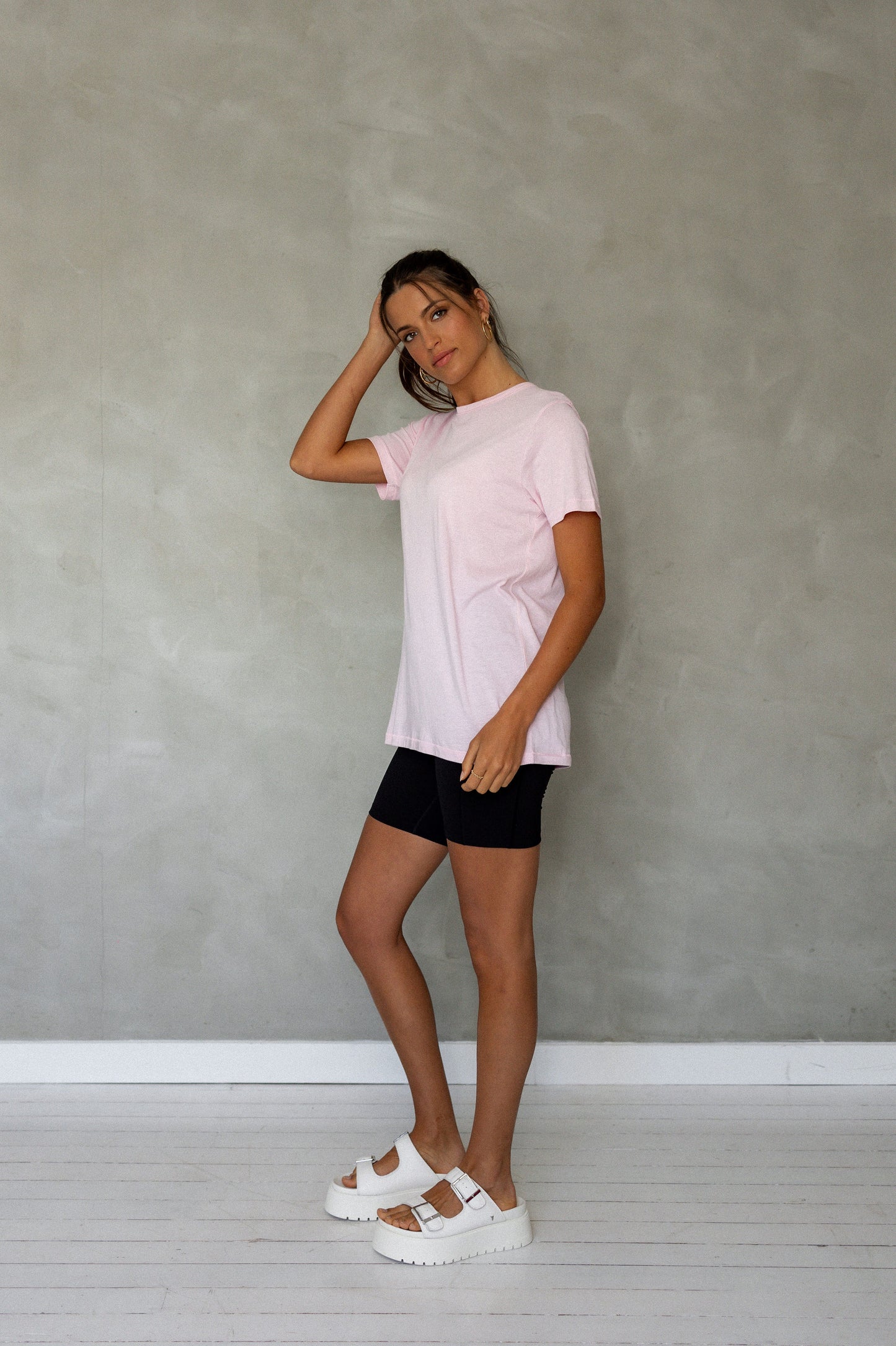 Embrace All Pima Cotton T-Shirt - Roseate Spoonbill side view