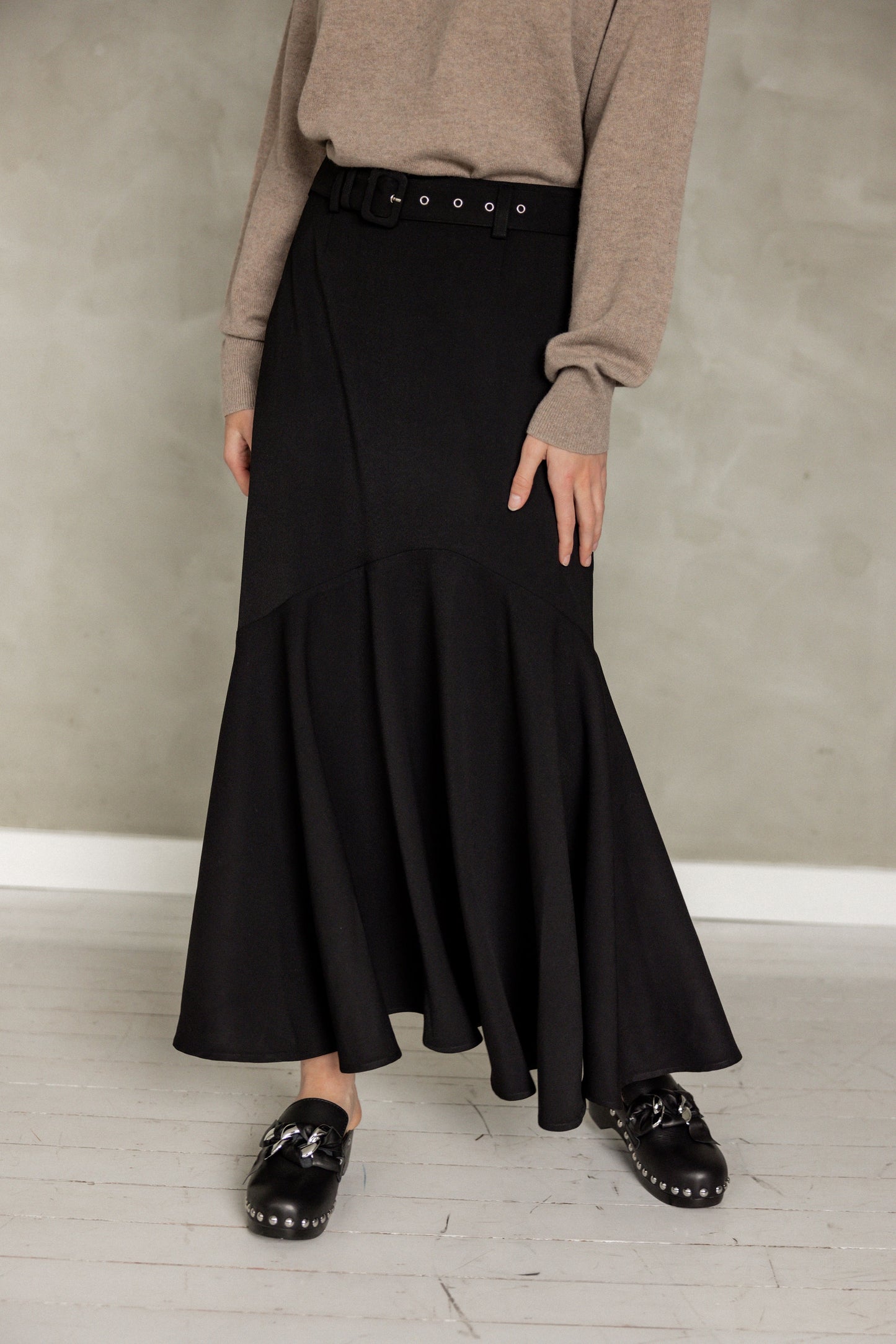 What Will Be Midi Skirt Black Front view