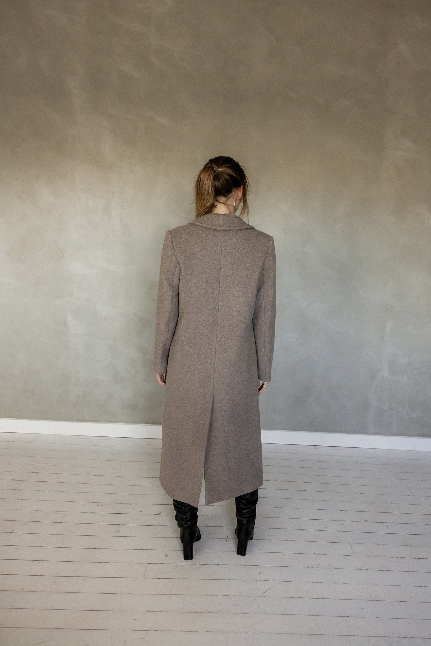 Walk With Me Wool Blend Coat back view