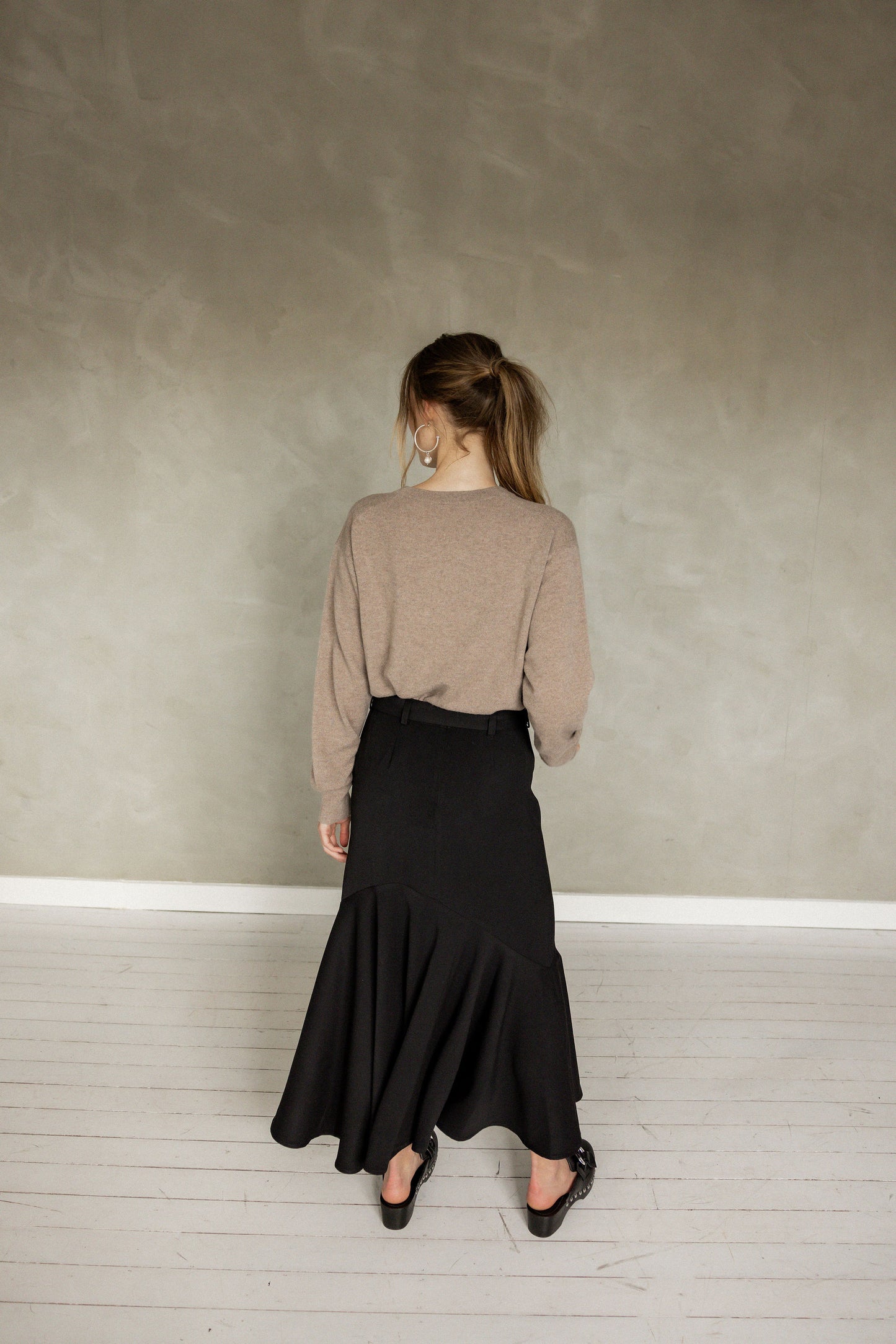What Will Be Midi Skirt Black Back view