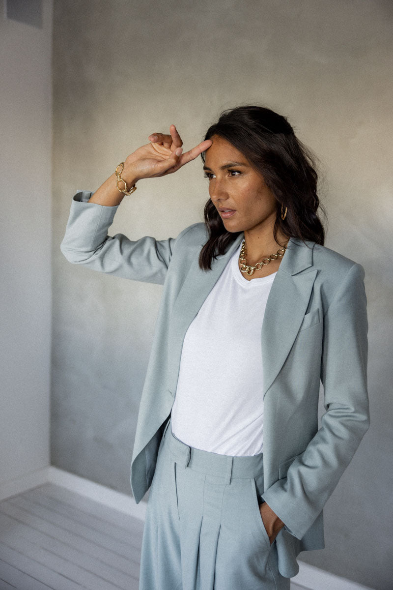 Give Me A Try Blazer - Green front view