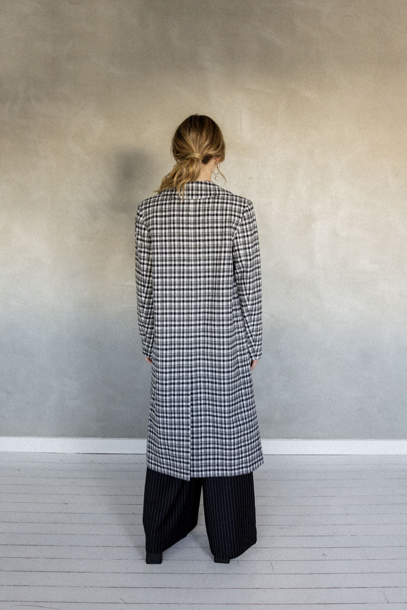 Love For A Lifetime Coat - Black Check back view
