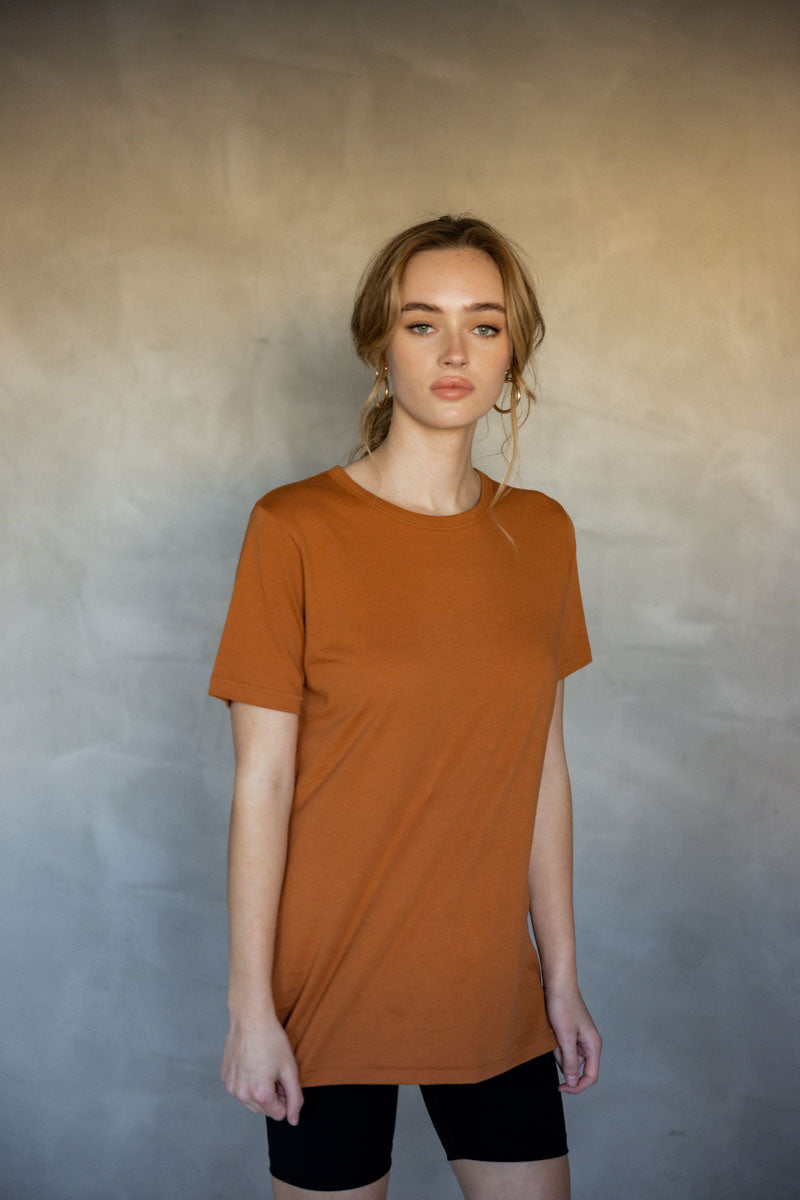 Embrace All Pima Cotton T-Shirt - Adobe front view