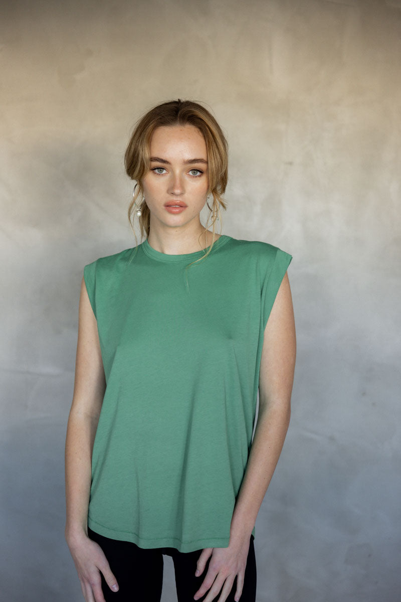 Sorry For Now Pima Cotton Tank Top - Leprechaun front view