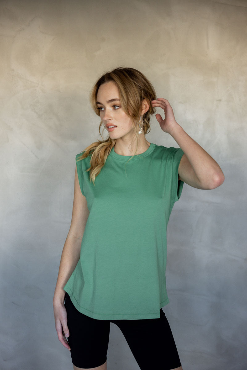 Sorry For Now Pima Cotton Tank Top - Leprechaun front view