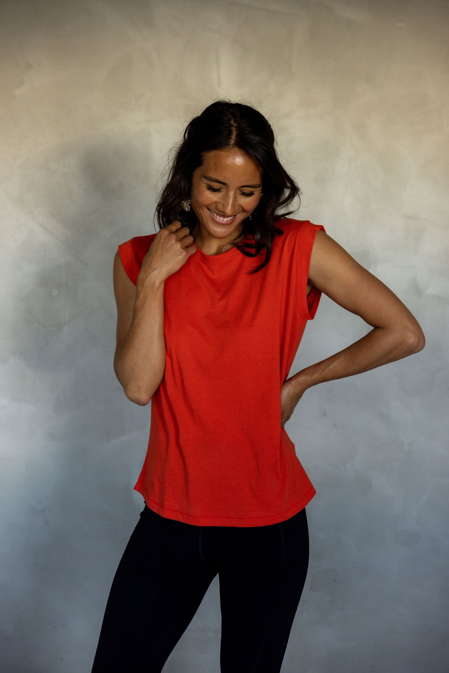 Sorry For Now Pima Cotton Tank Top - Fire Whirl front view
