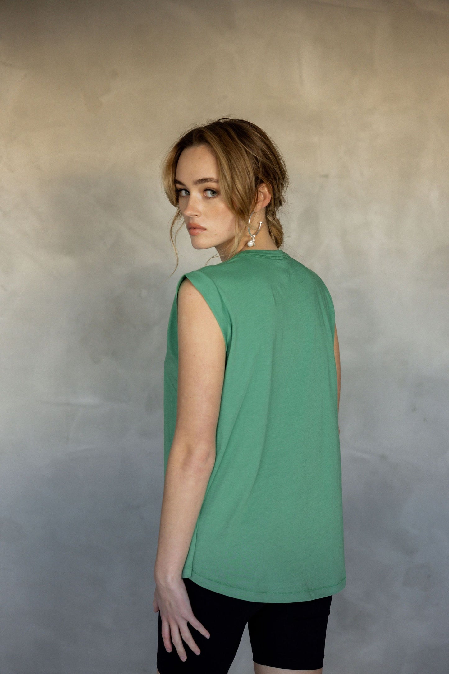 Sorry For Now Pima Cotton Tank Top - Leprechaun back view