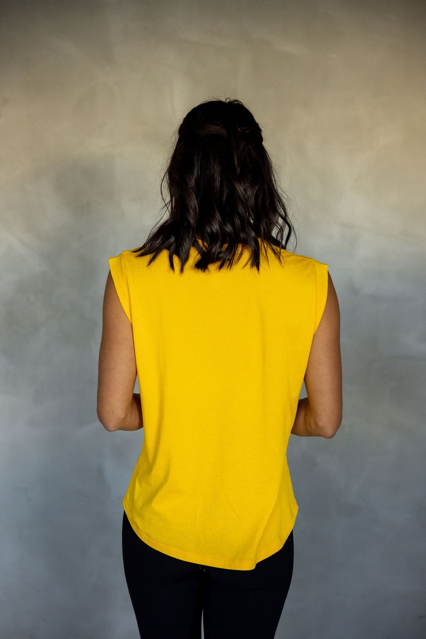 Sorry For Now Pima Cotton Tank Top - Day Lily back view