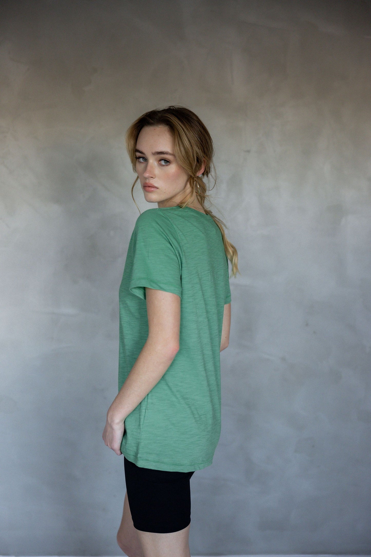Before We Expire V-Neck Pima Cotton T-Shirt - Leprechaun side view