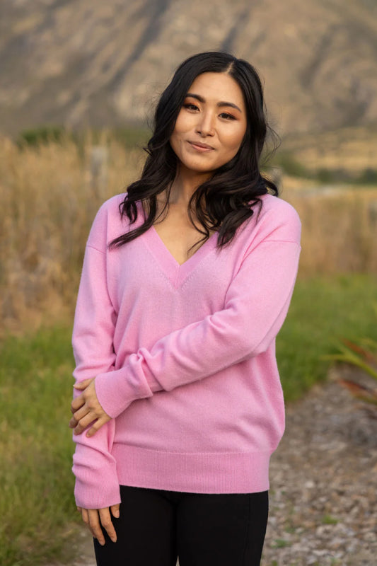 Safe To Say V-Neck Knit Sweater front view
