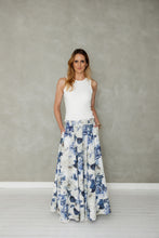 Load image into Gallery viewer, Never Be Maxi Skirt (Blue Floral Print)
