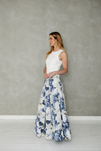 Load image into Gallery viewer, Never Be Maxi Skirt (Blue Floral Print)
