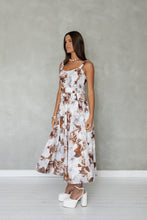 Load image into Gallery viewer, Wait For Me Midi Dress (Brown Floral)

