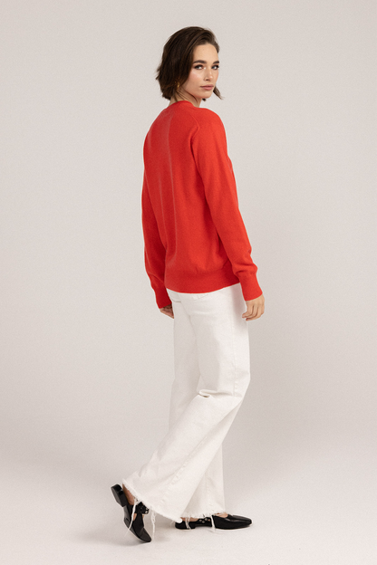 Ever Be Round Neck Sweater Cocktail side back view