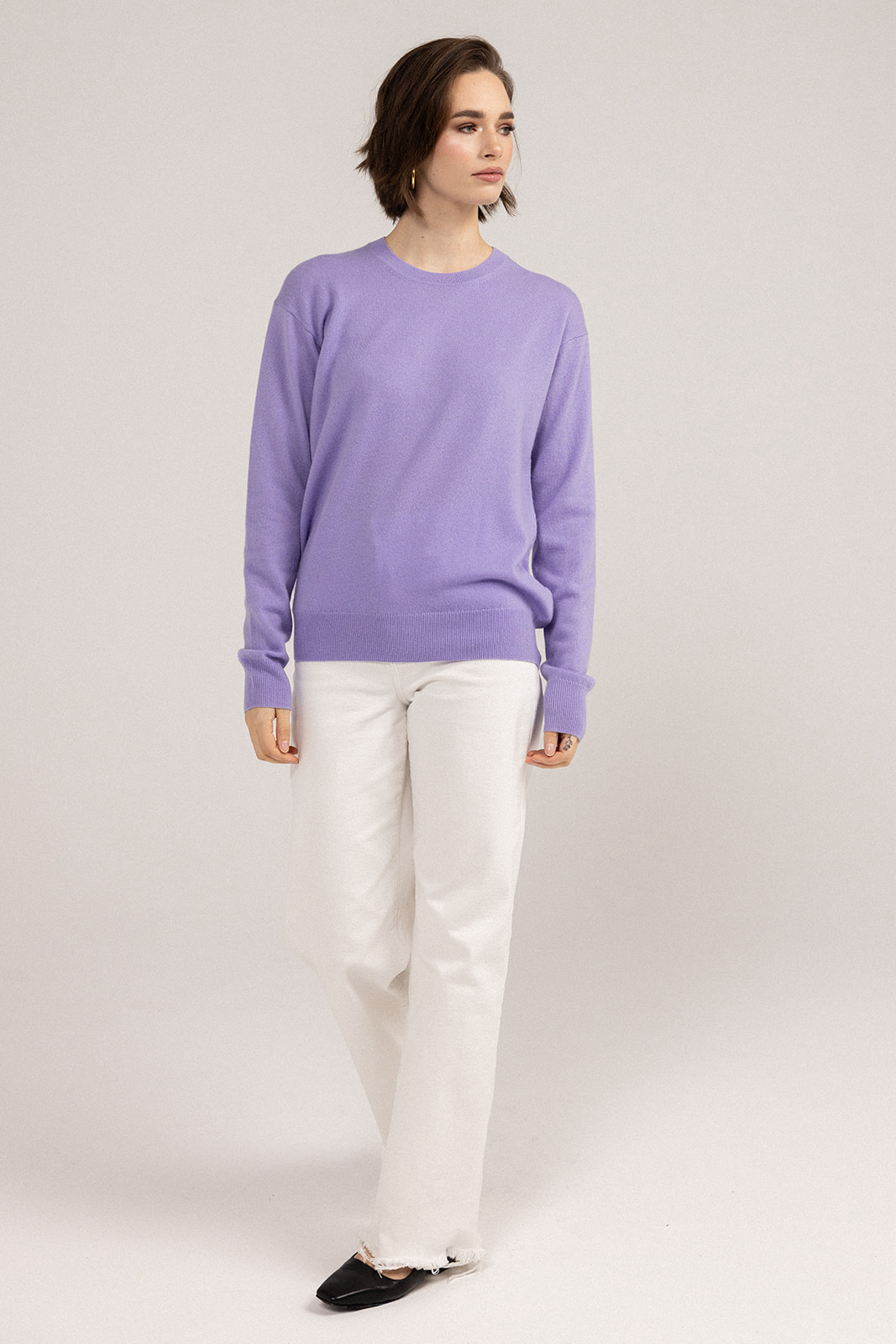 Ever Be Round Neck Sweater Lavendula front view