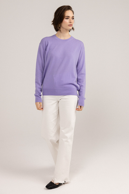 Ever Be Round Neck Sweater Lavendula front view