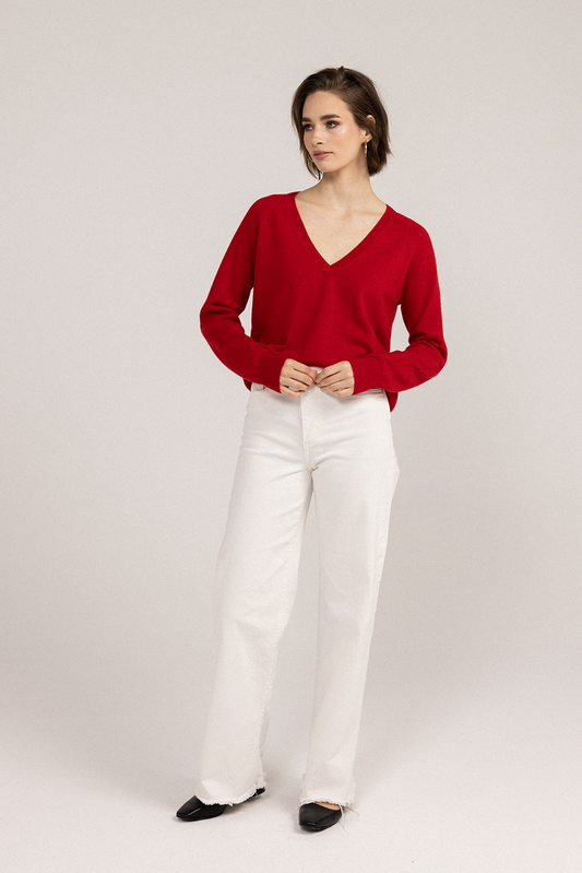 Love and I v-neck Sweater front view