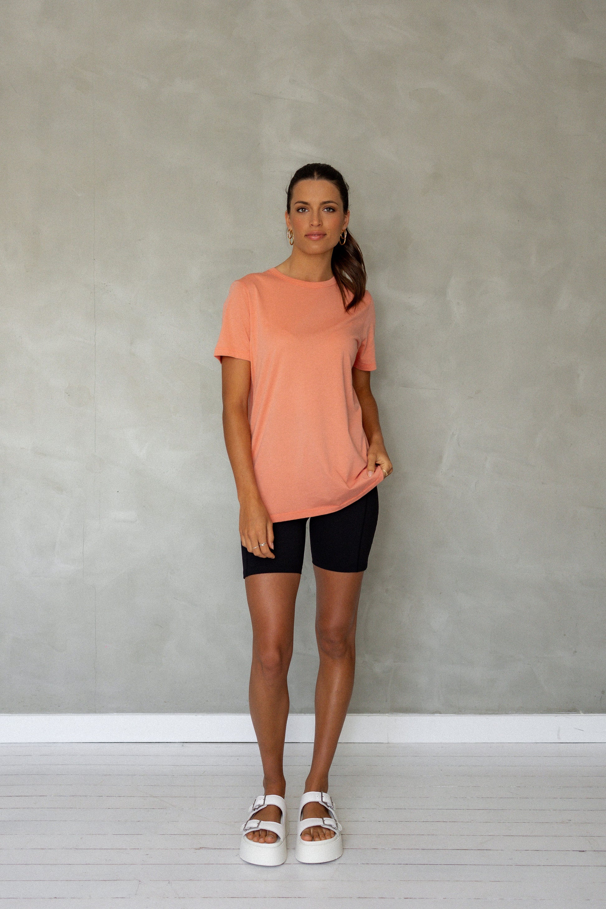 Embrace All Pima Cotton T-Shirt - Burnt Coral front view
