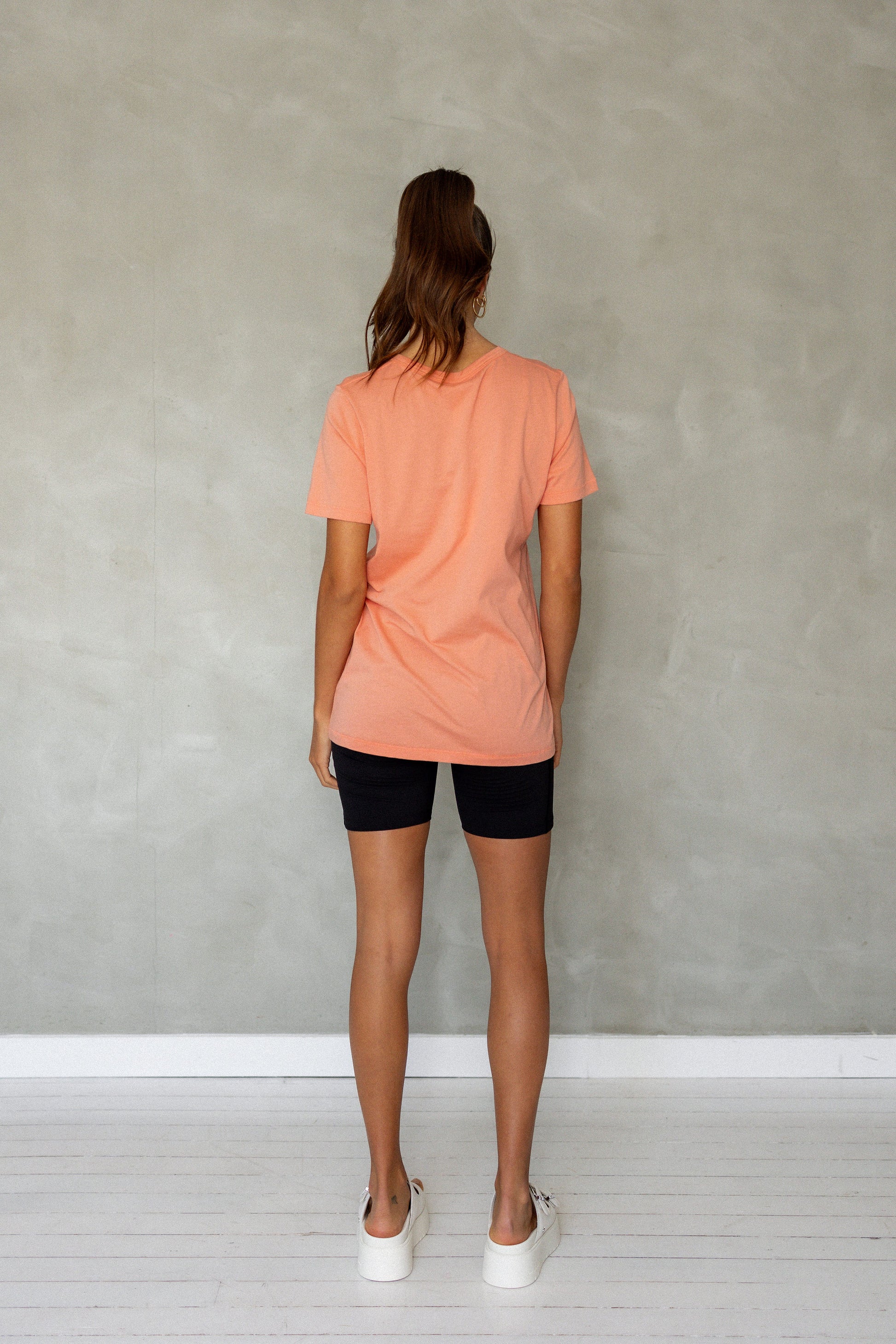 Embrace All Pima Cotton T-Shirt - Burnt Coral back view
