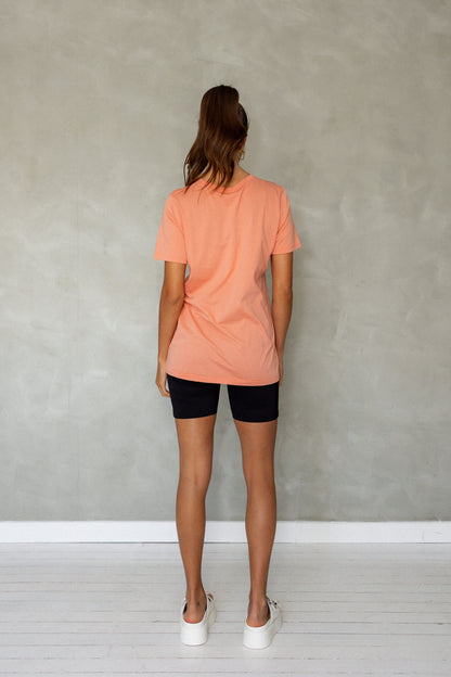 Embrace All Pima Cotton T-Shirt - Burnt Coral back view