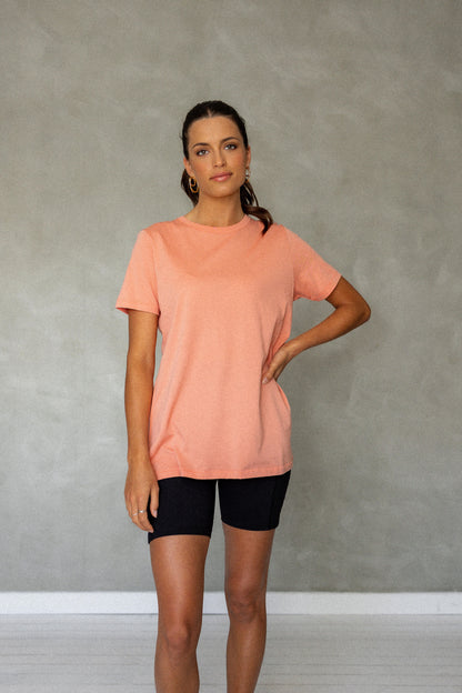 Embrace All Pima Cotton T-Shirt - Burnt Coral front view