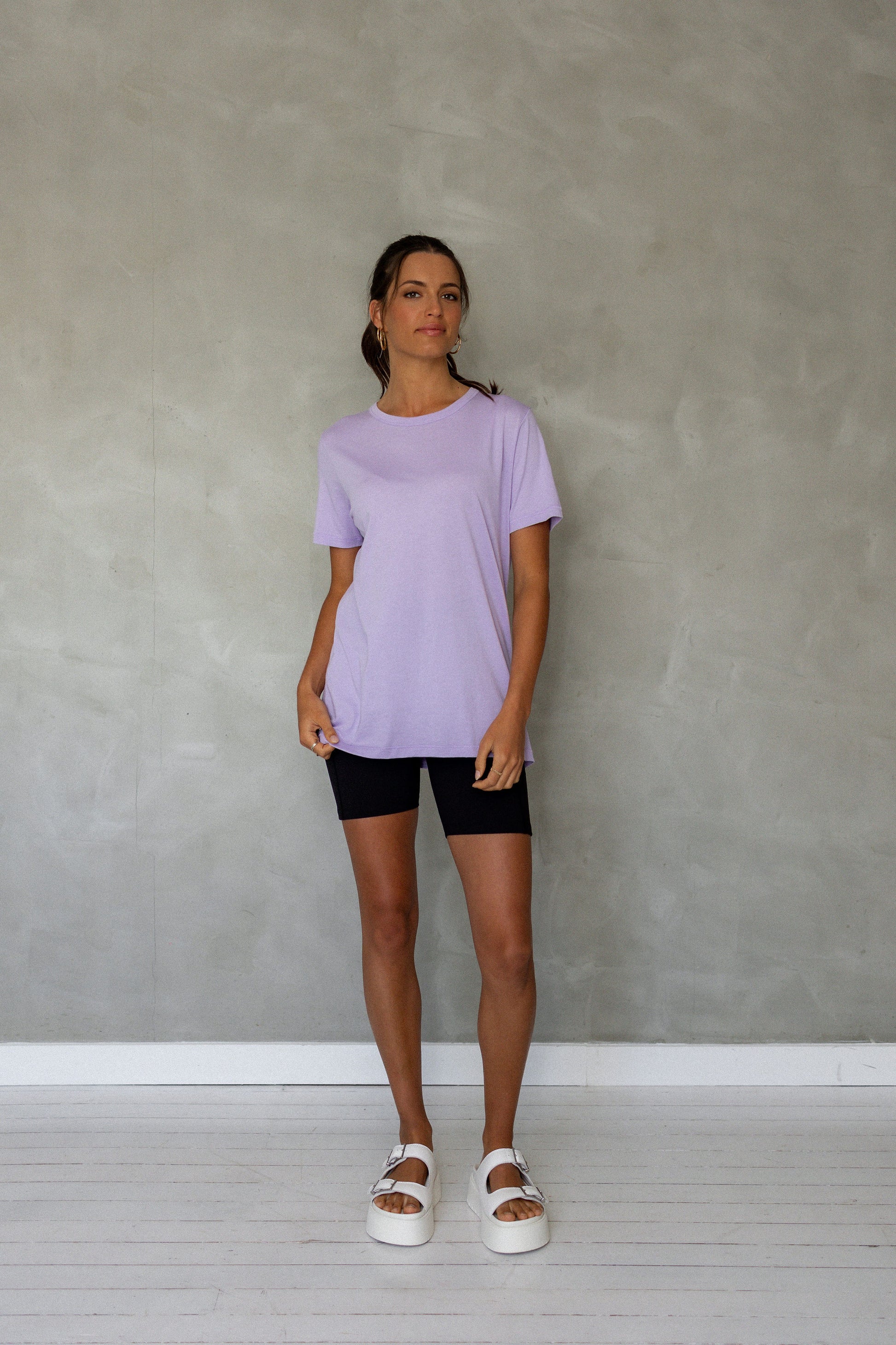 Embrace All Pima Cotton T-Shirt - Purple Rose front view