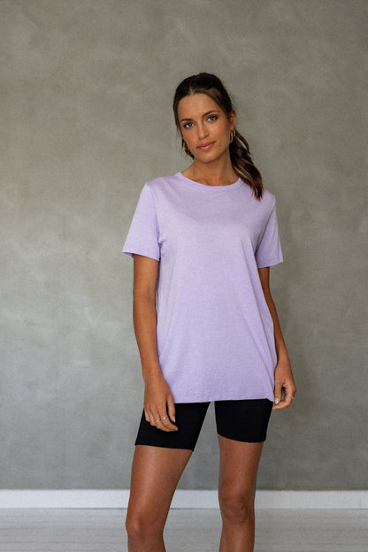 Embrace All Pima Cotton T-Shirt - Purple Rose front view