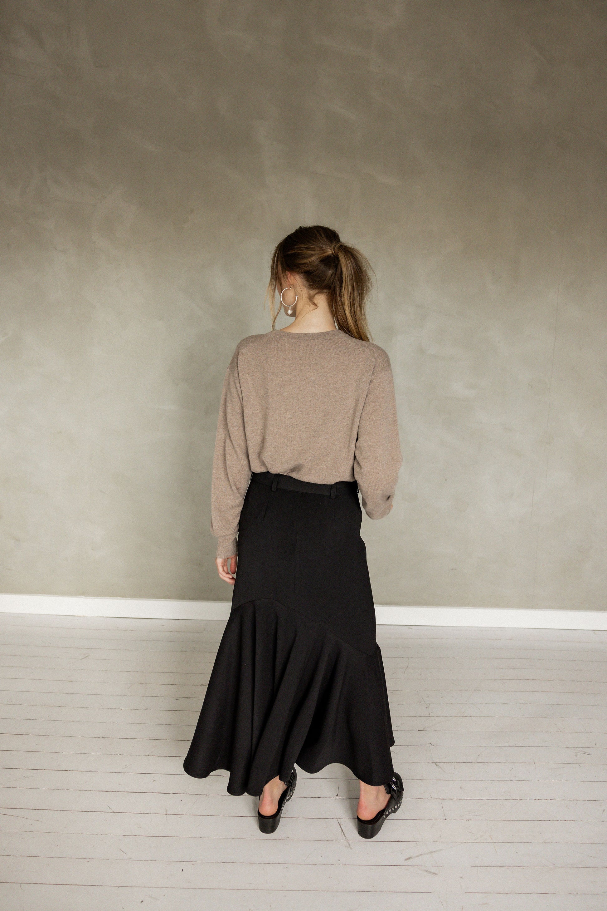 What Will Be Midi Skirt Black Back view