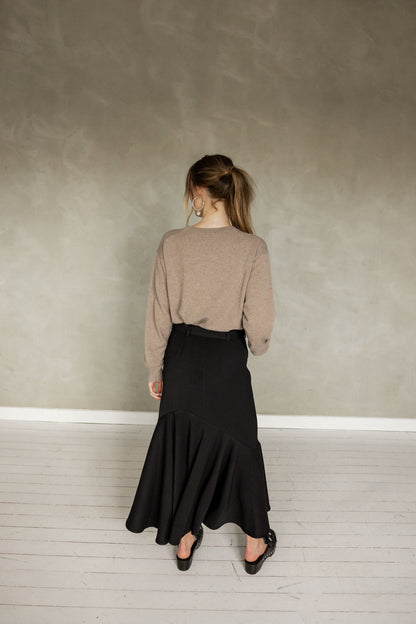 What Will Be Midi Skirt Black Back view