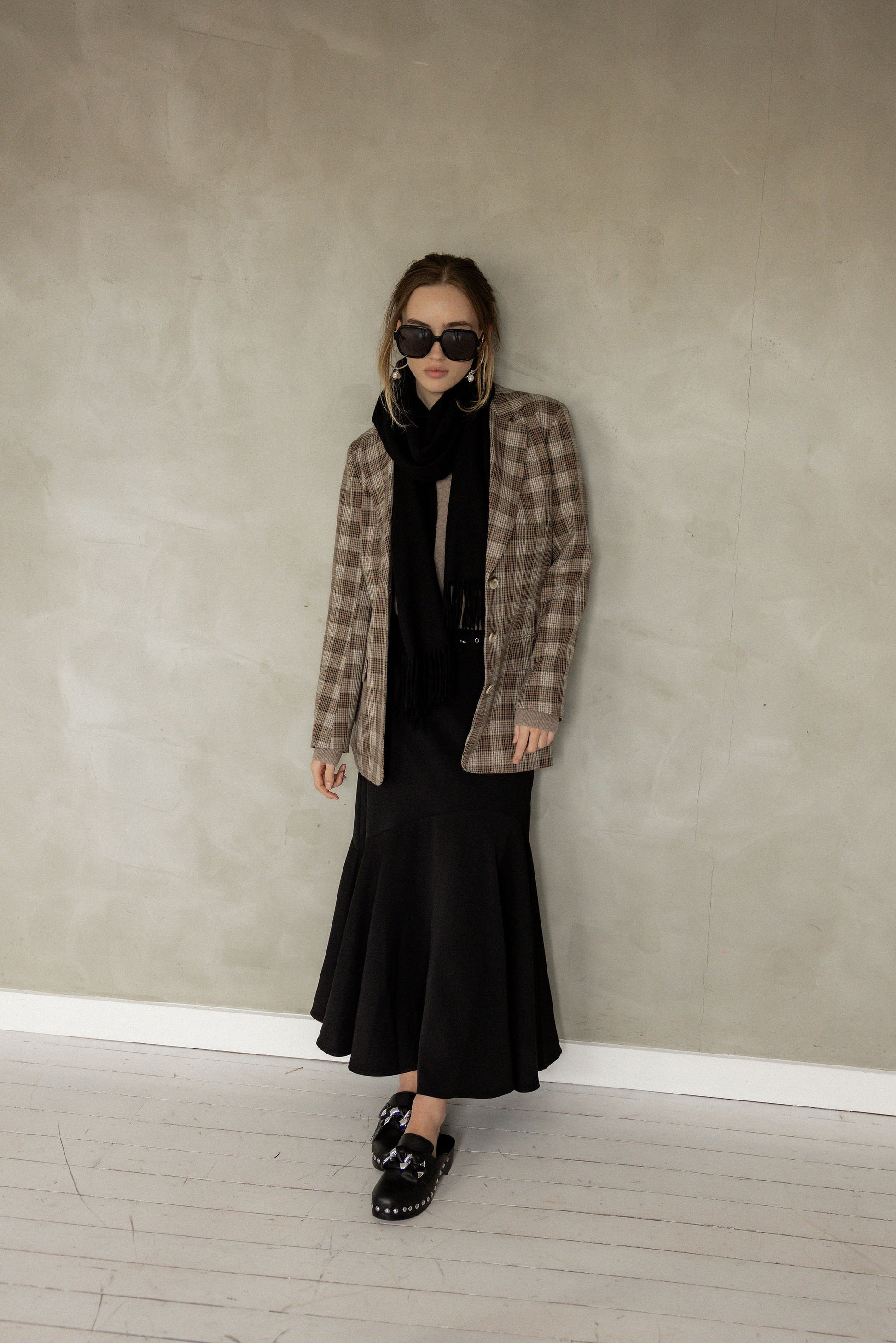 What Will Be Midi Skirt Black Front view