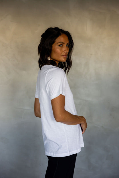 Embrace All Pima Cotton T-Shirt - White side view