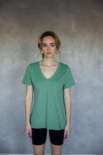 Load image into Gallery viewer, Before We Expire V-neck Tee in Leprechaun
