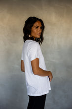 Load image into Gallery viewer, Before We Expire V-neck Tee in White
