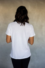 Load image into Gallery viewer, Before We Expire V-neck Tee in White
