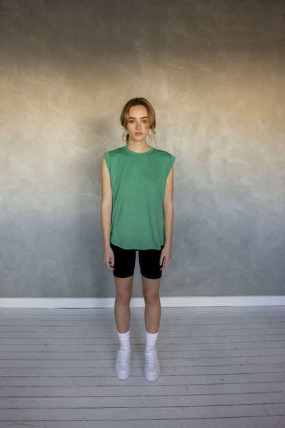 Sorry For Now Pima Cotton Tank Top - Leprechaun front view